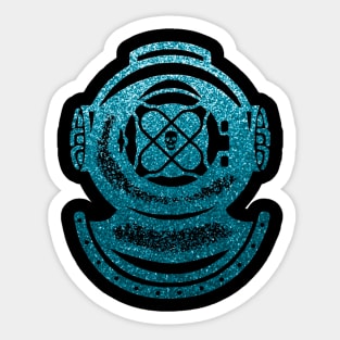 Spooky Diver Diving Helmet Skull Sticker